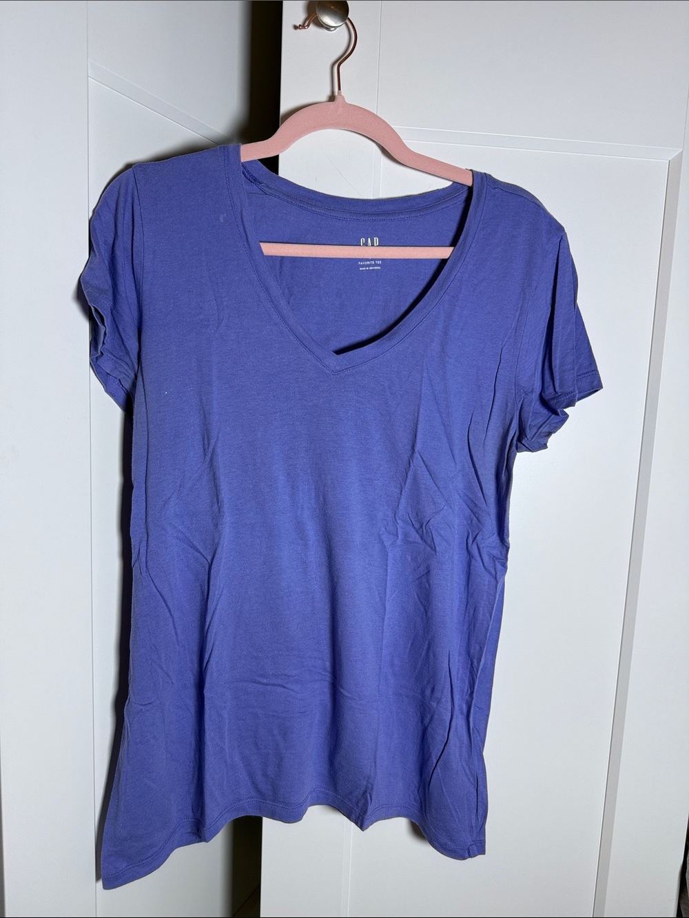 GAP Basic V-Neck “Favorite” Tee - Bluish Purple